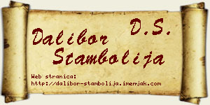 Dalibor Stambolija vizit kartica